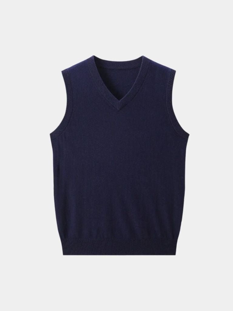 100% Kasjmier V-Hals Gebreide Vest