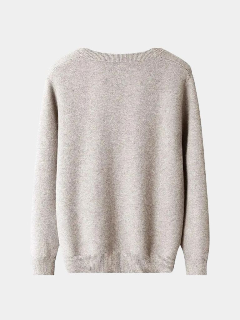 100% Merino Wol V-Hals Gebreide Cardigan Trui