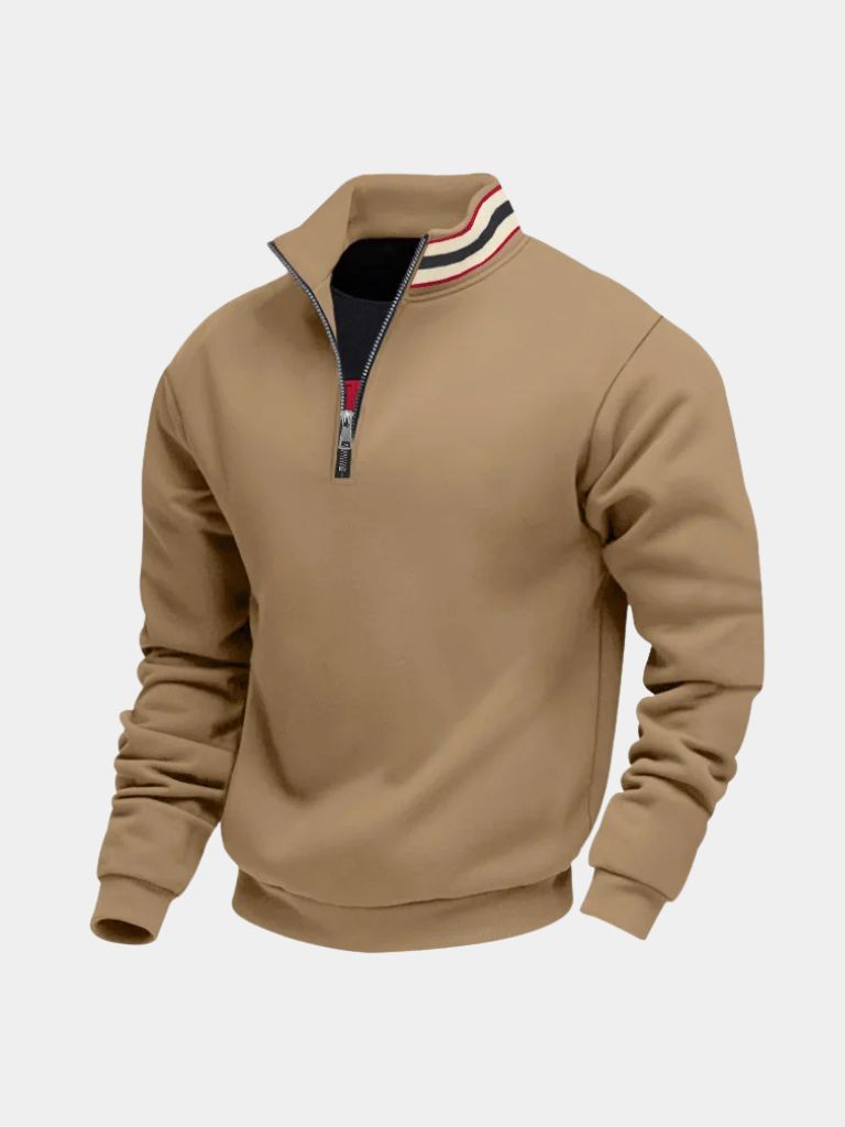 Regent Gestreepte Hoge Kraag Pullover