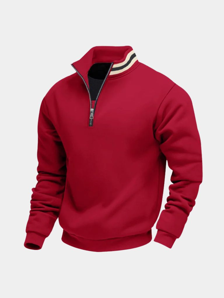 Regent Gestreepte Hoge Kraag Pullover