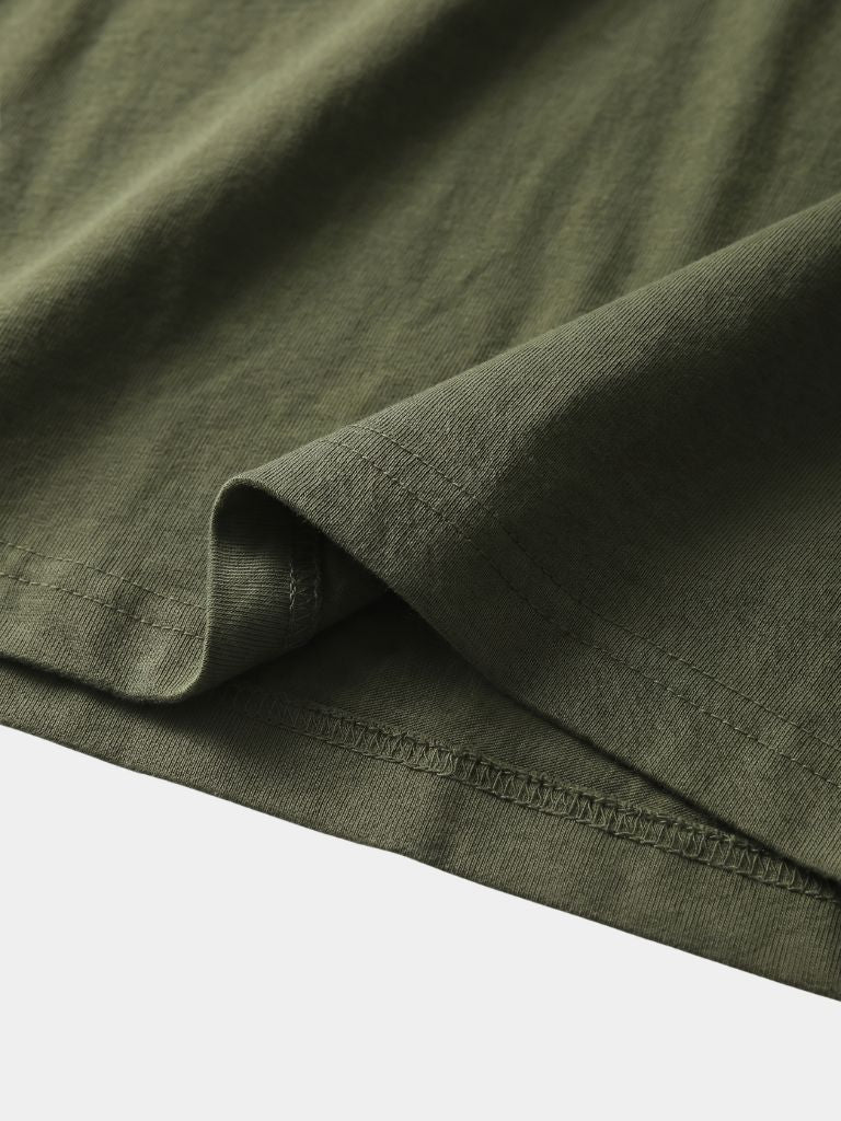 Pure Katoenen Henley T-Shirt