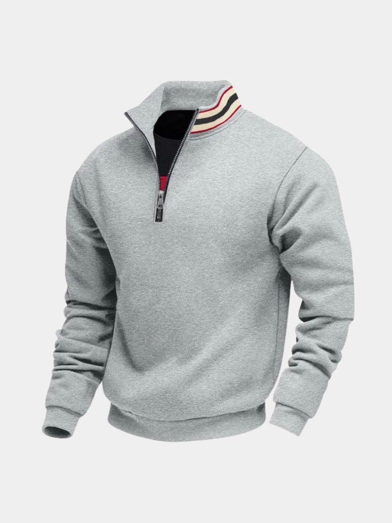 Regent Gestreepte Hoge Kraag Pullover