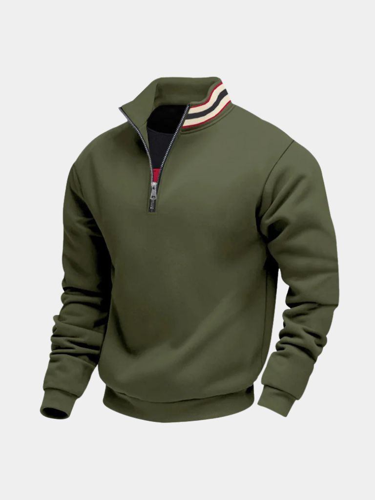 Regent Gestreepte Hoge Kraag Pullover