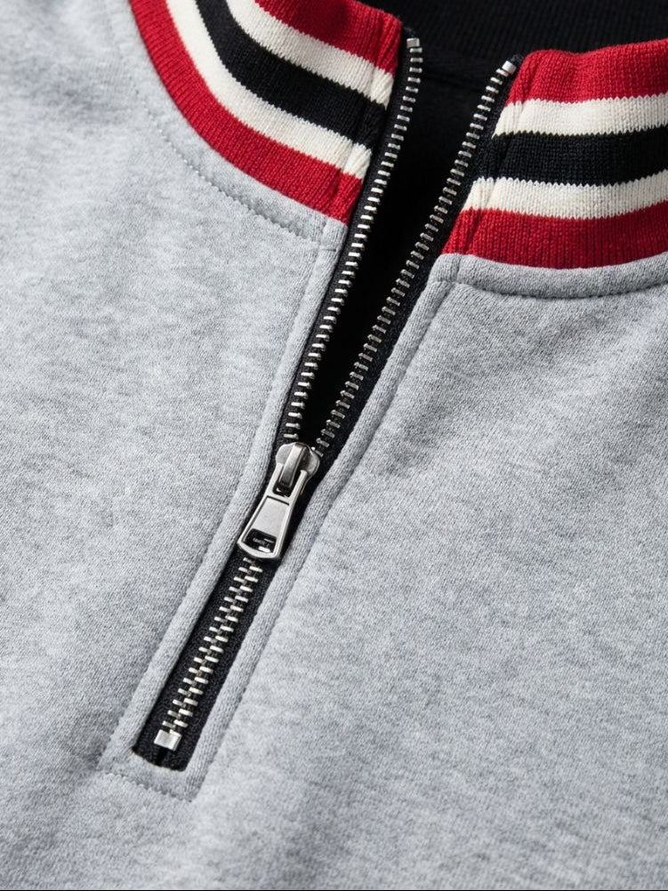 Regent Gestreepte Hoge Kraag Pullover