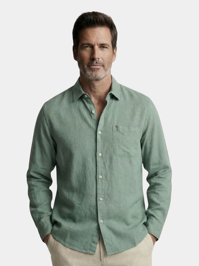 Langere Mouwen Essentiële Linnen Shirt
