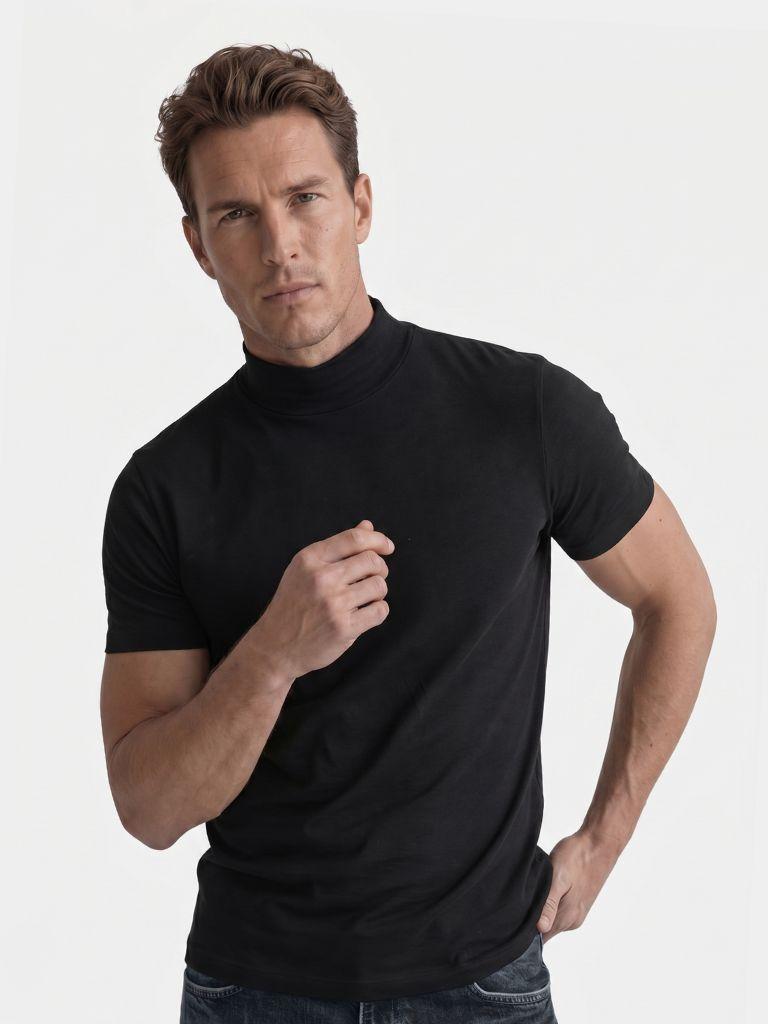 Effen Casual Turtle Neck T-Shirt