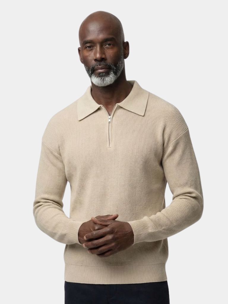 Essentiële Half Zip Pullover Trui