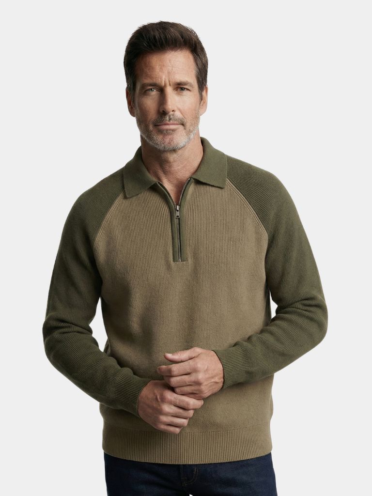 Raglan Kwart Rits Trui