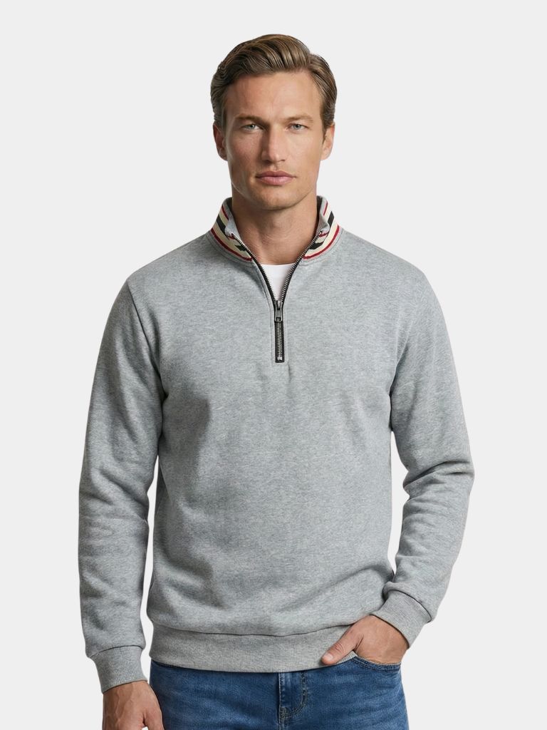 Regent Gestreepte Hoge Kraag Pullover