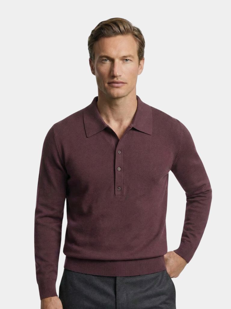 Oude Geld Brei Polo Pullover