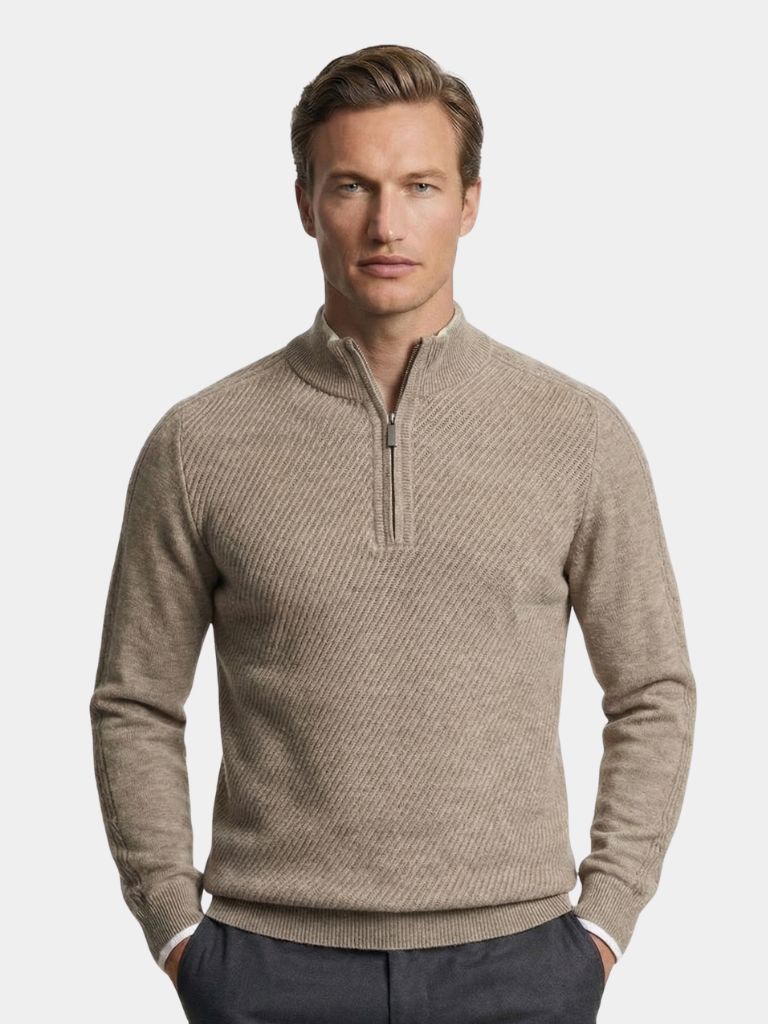 Stripe Quarter Zip Woltrui