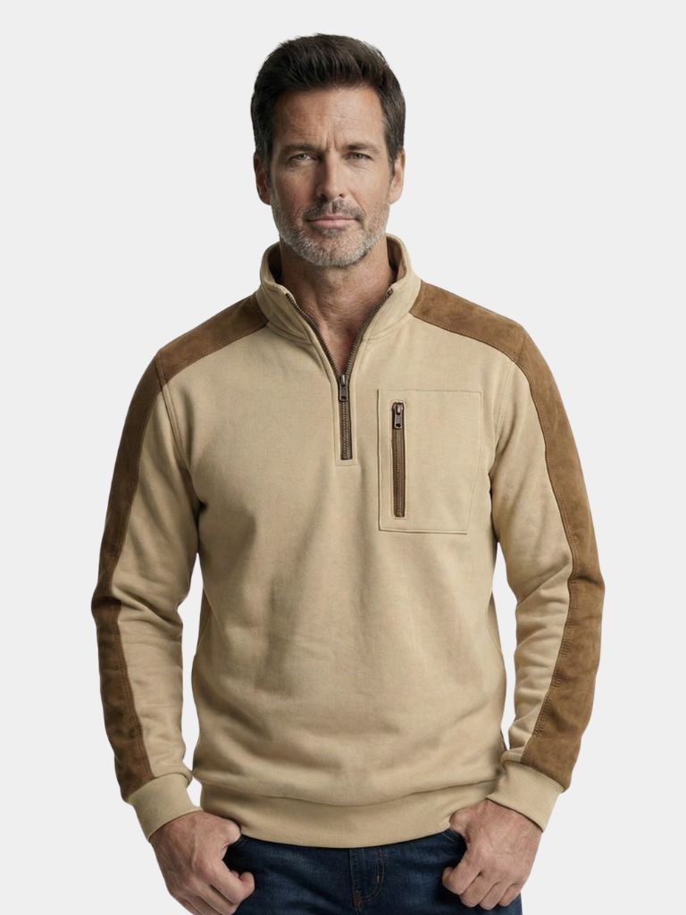 Urban Explorer Hoge Kraag Kwart Rits Pullover