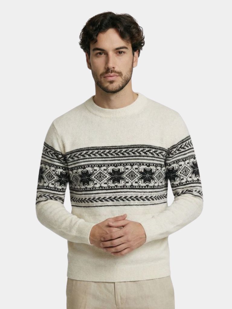 100% Wol Fair Isle Pullover Trui