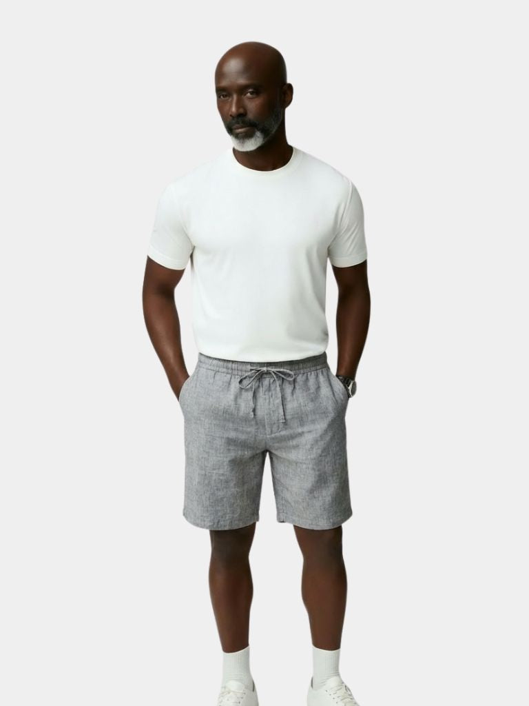 Grijze Mariner Linnen Shorts