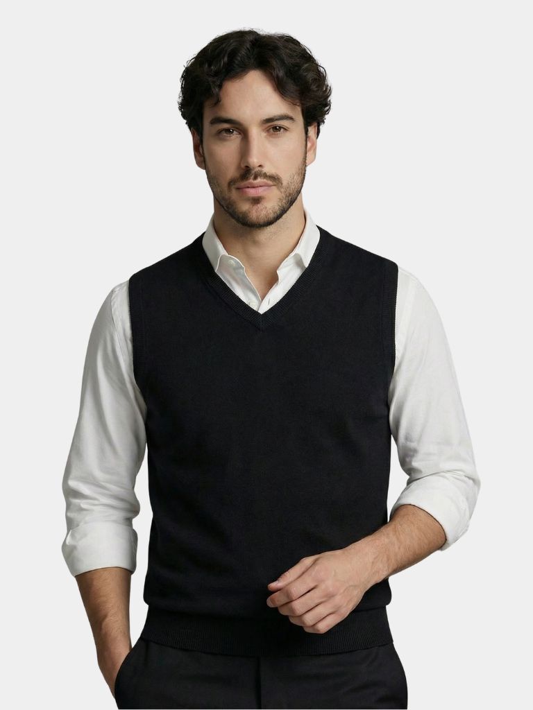 100% Kasjmier V-Hals Gebreide Vest