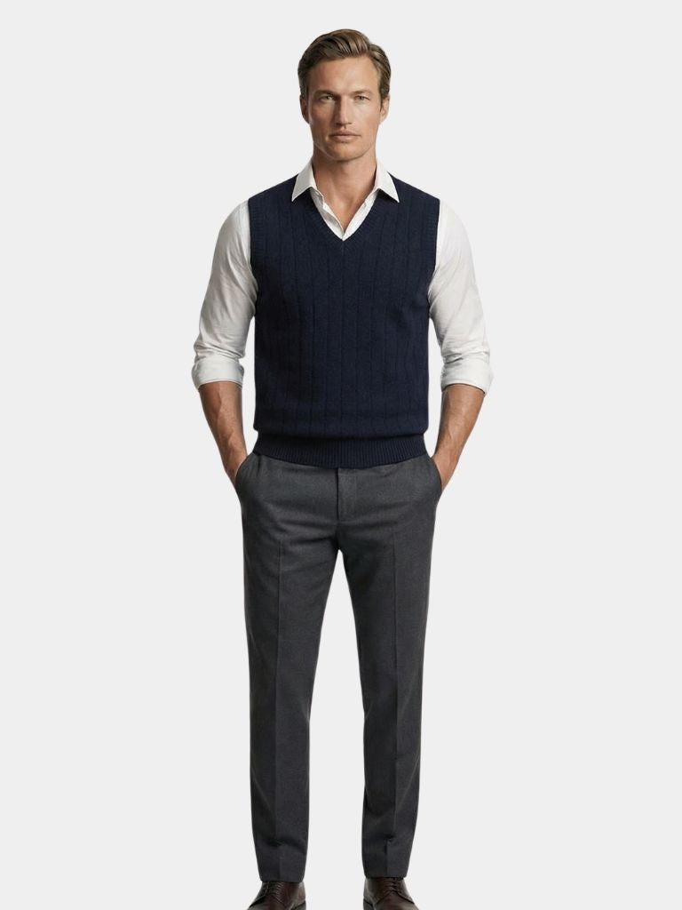 100% Merino Wol Pullover Sweater Vest