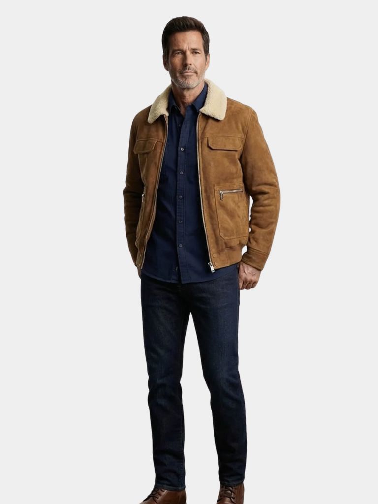Essentiële Fleece Suede Jas