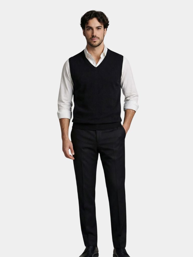 100% Kasjmier V-Hals Gebreide Vest