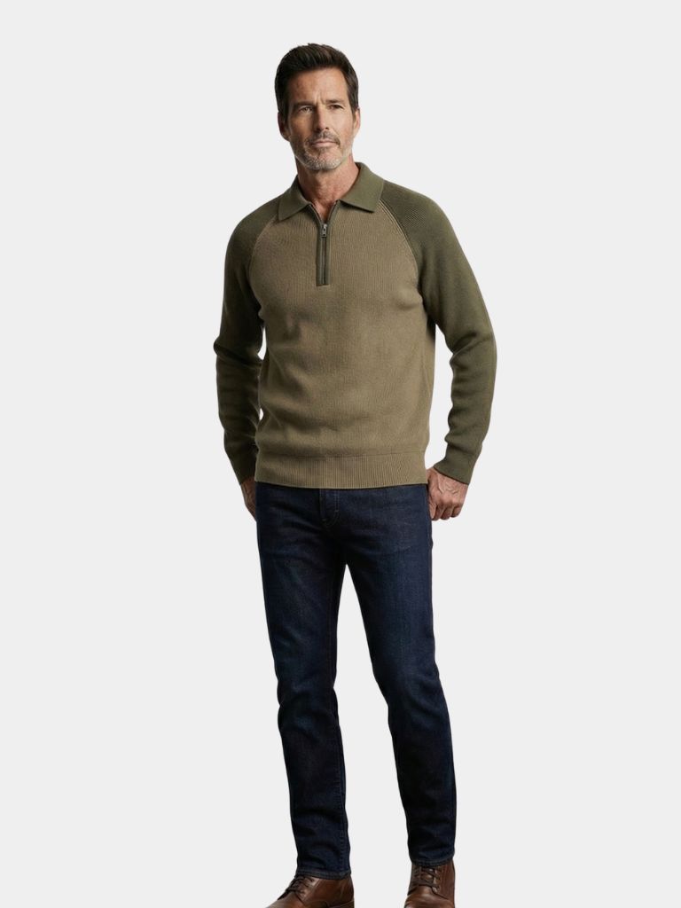 Raglan Kwart Rits Trui