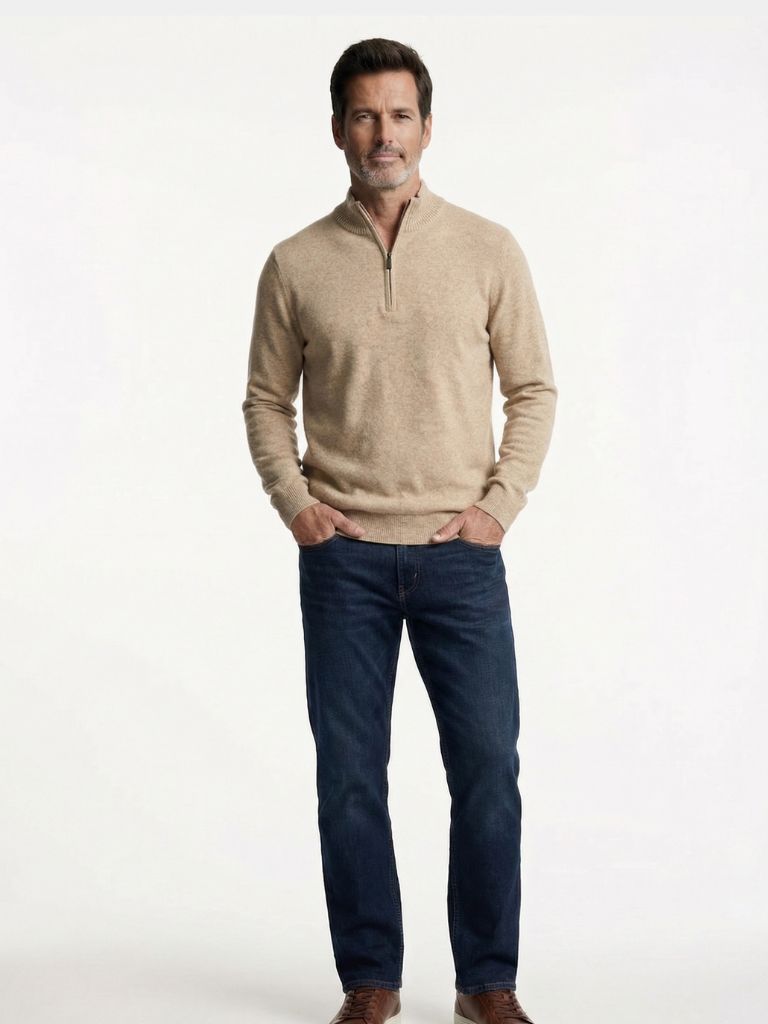 Merino Half Zip Trui