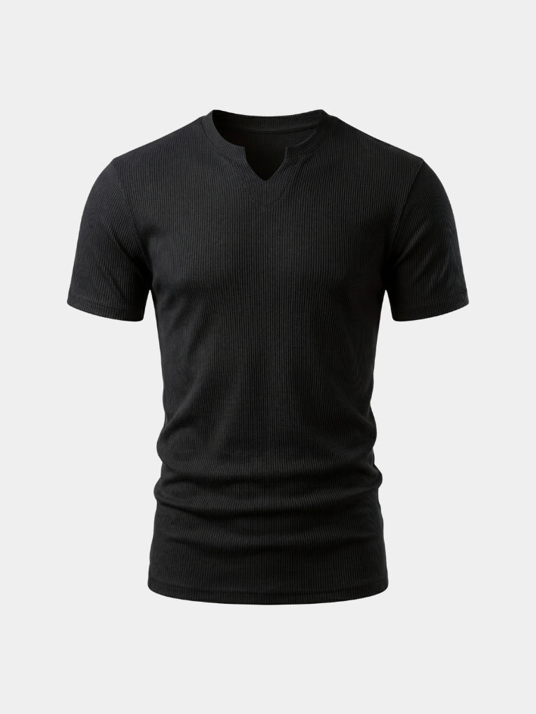 Precisie Geribbelde Muscle T-Shirt