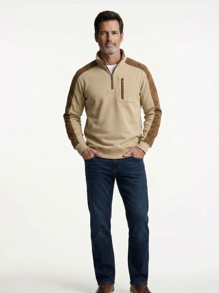 Urban Explorer Hoge Kraag Kwart Rits Pullover