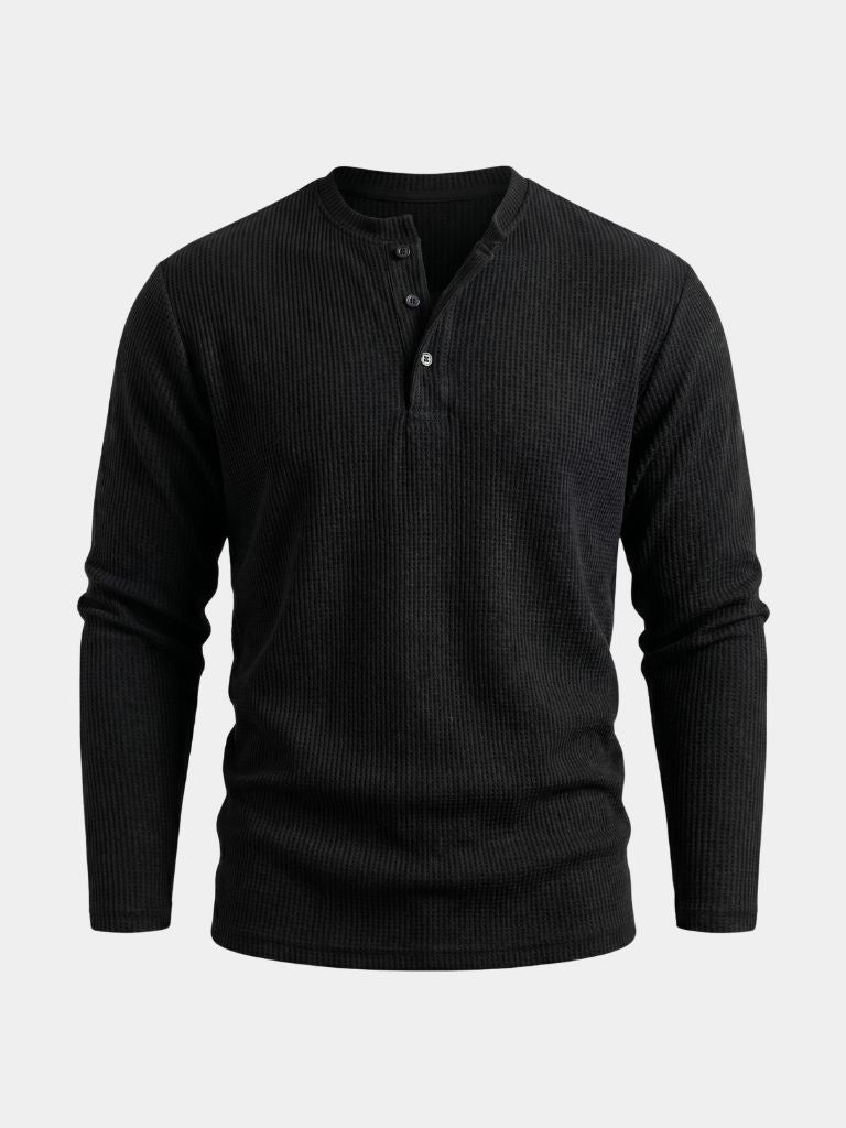 Latitude Geribbelde Henley