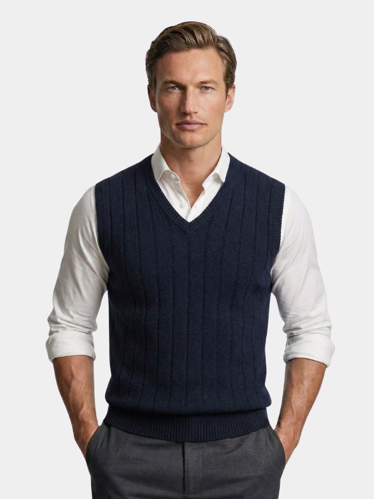 100% Merino Wol Pullover Sweater Vest