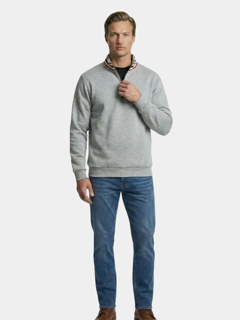 Regent Gestreepte Hoge Kraag Pullover