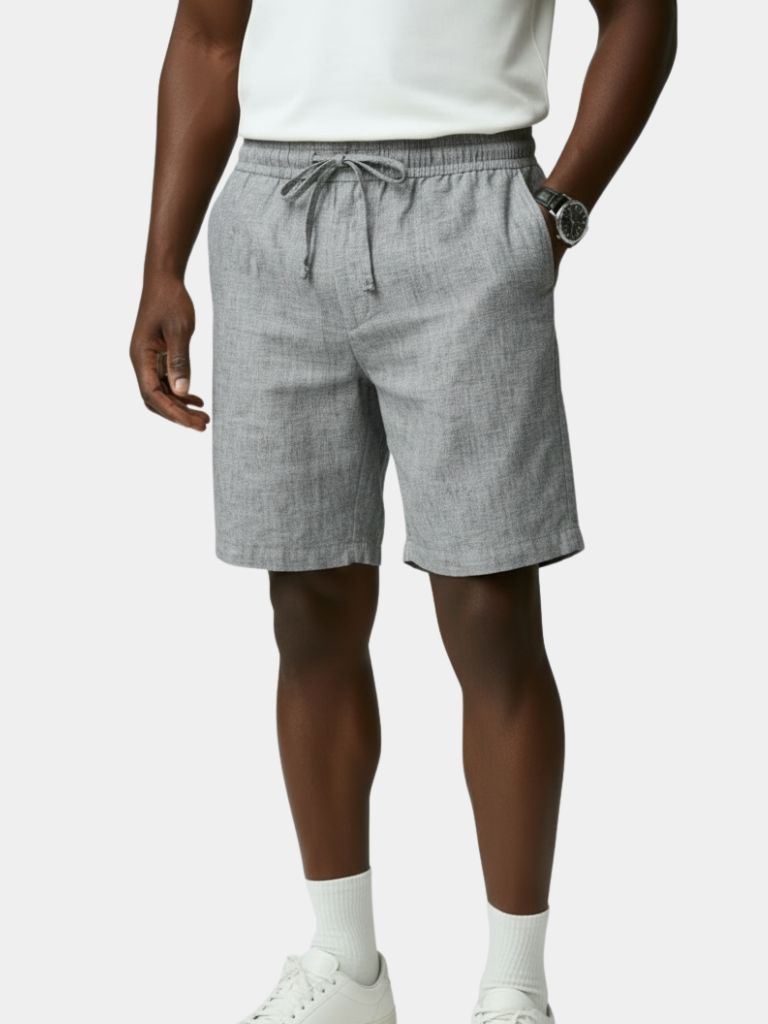 Grijze Mariner Linnen Shorts