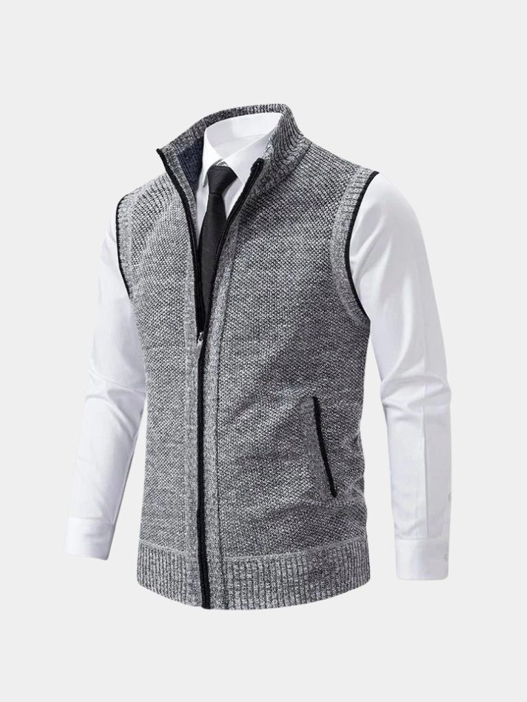 Elegante Volledige Rits Sweater Vest