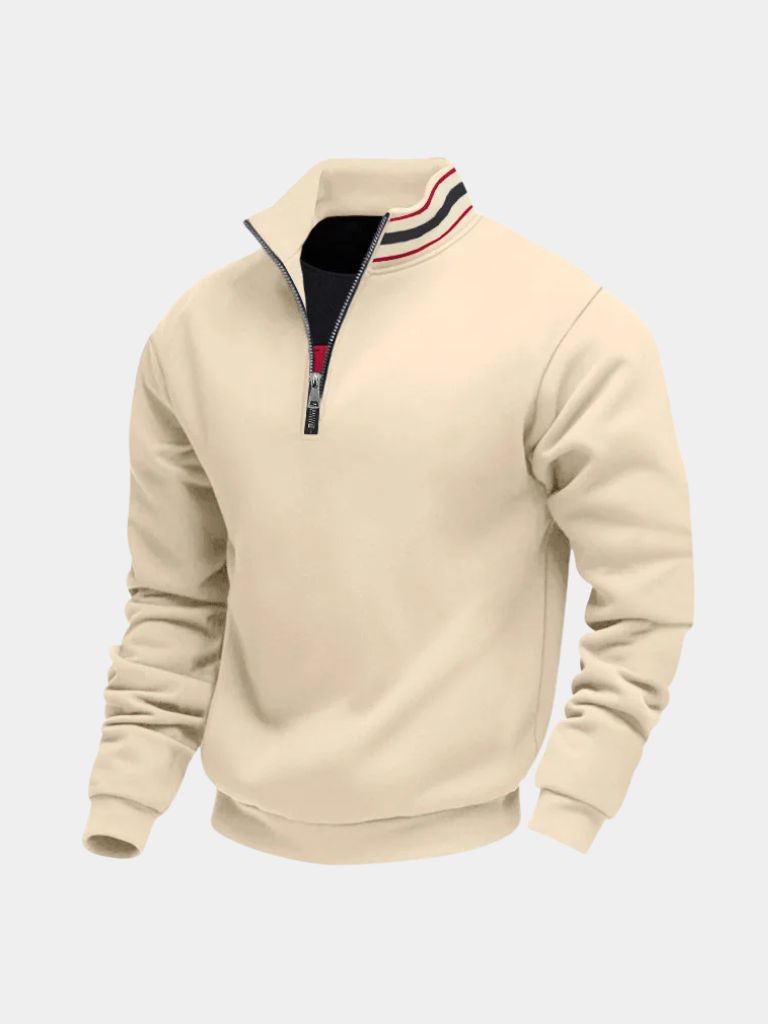 Regent Gestreepte Hoge Kraag Pullover