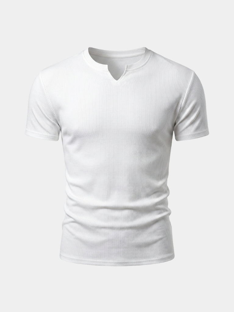 Precisie Geribbelde Muscle T-Shirt