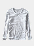 Essentiële Vintage Katoenen Langsleeve T-shirt
