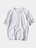 Pure Katoenen Henley T-Shirt