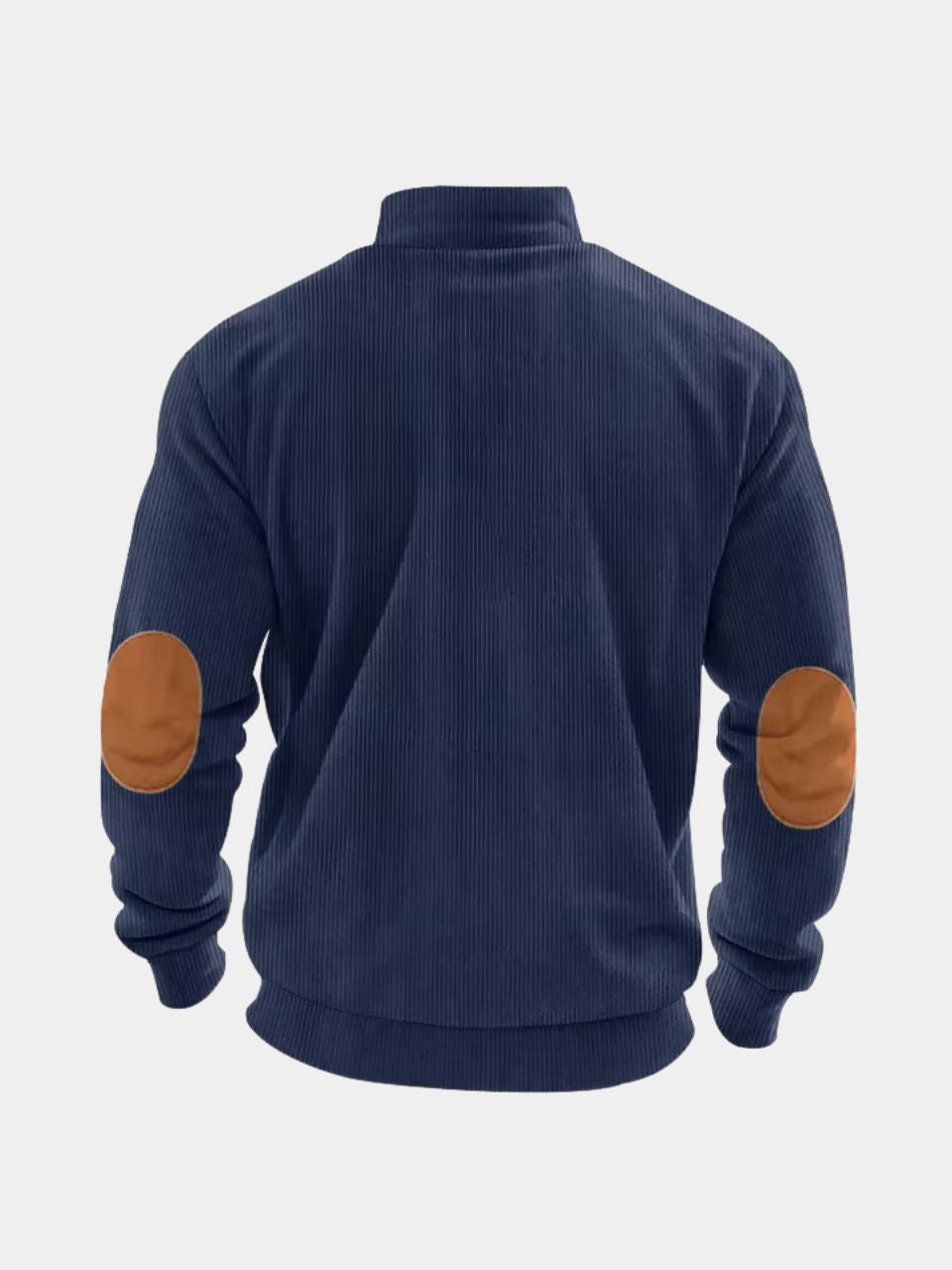 Hoge Kraag Kwart Rits Corduroy Pullover