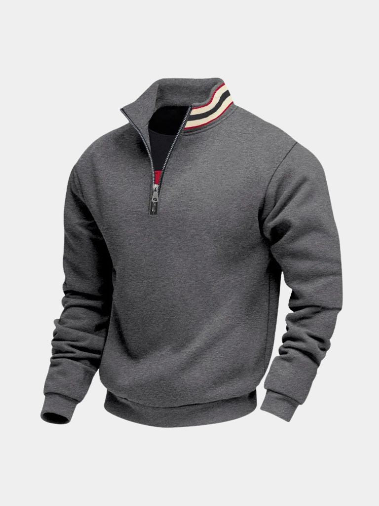 Regent Gestreepte Hoge Kraag Pullover