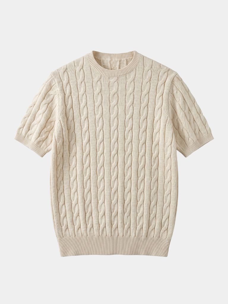 Klassiek Ruitjes Brei T-Shirt