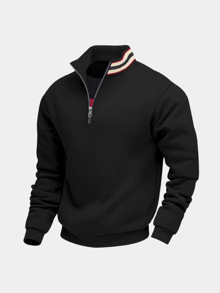 Regent Gestreepte Hoge Kraag Pullover