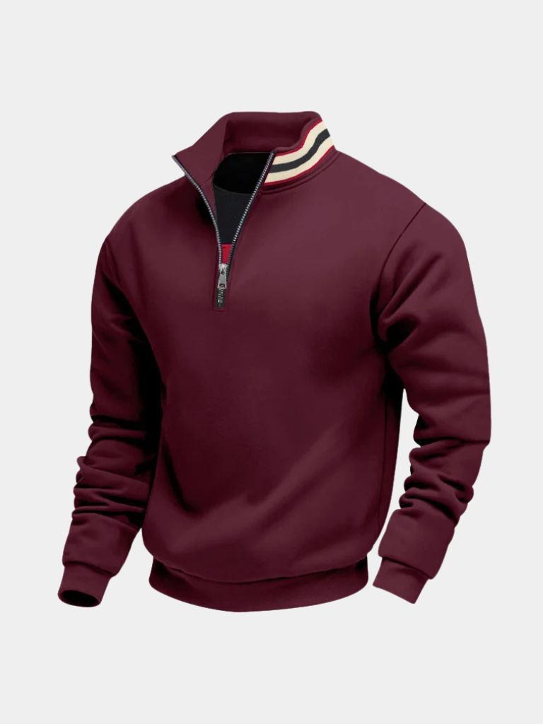Regent Gestreepte Hoge Kraag Pullover