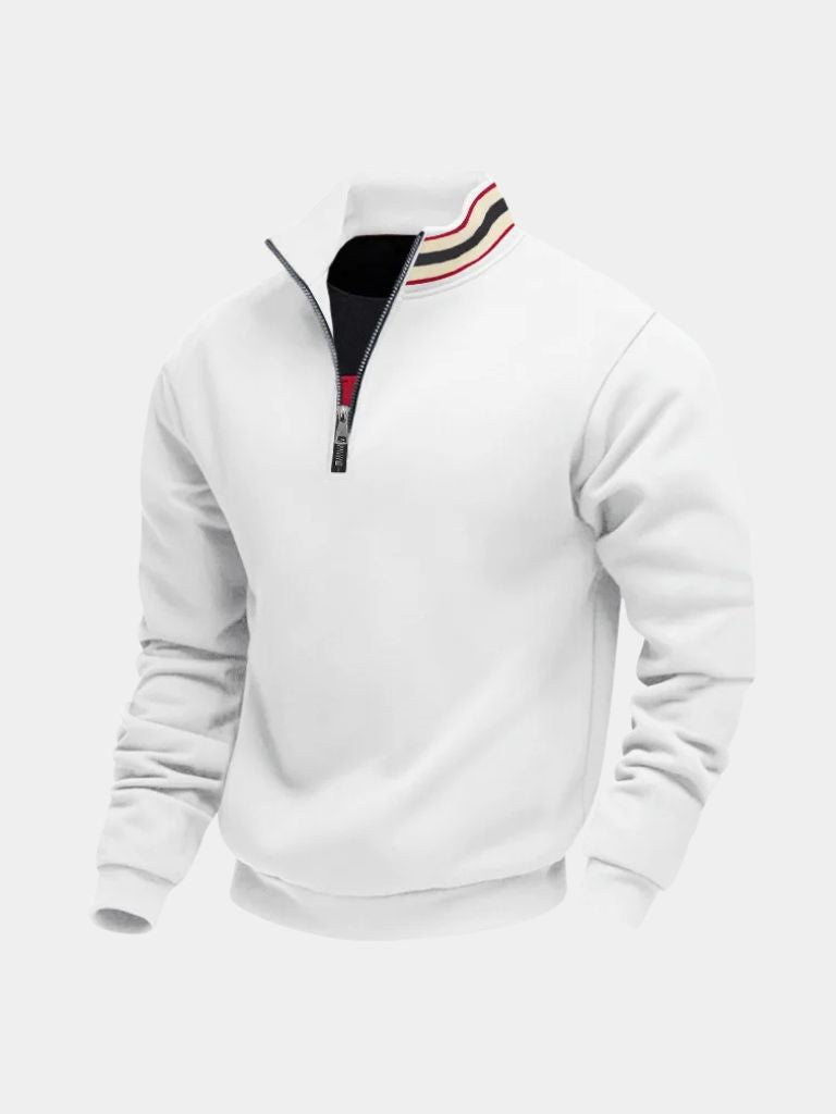 Regent Gestreepte Hoge Kraag Pullover