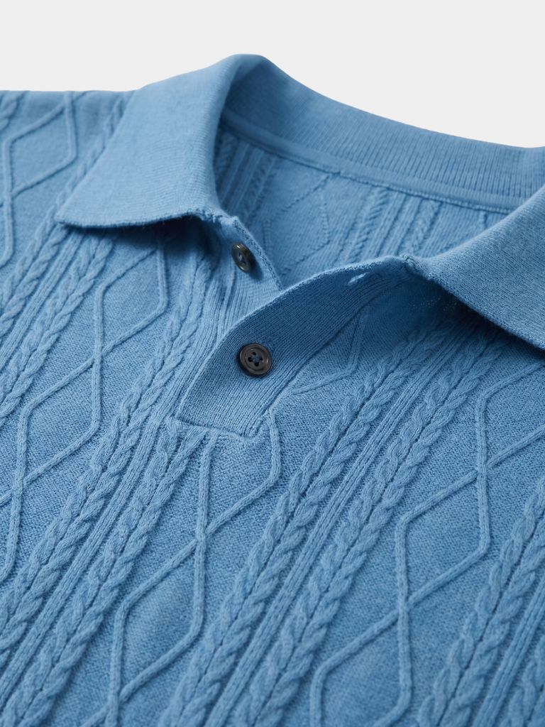 Imperial Diamond Knit Polo Shirt