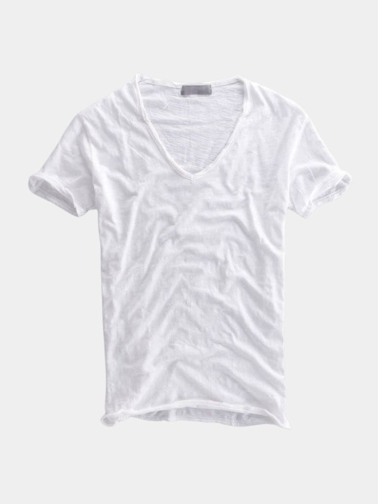 Albo Classic Linnen V-Hals T-Shirt
