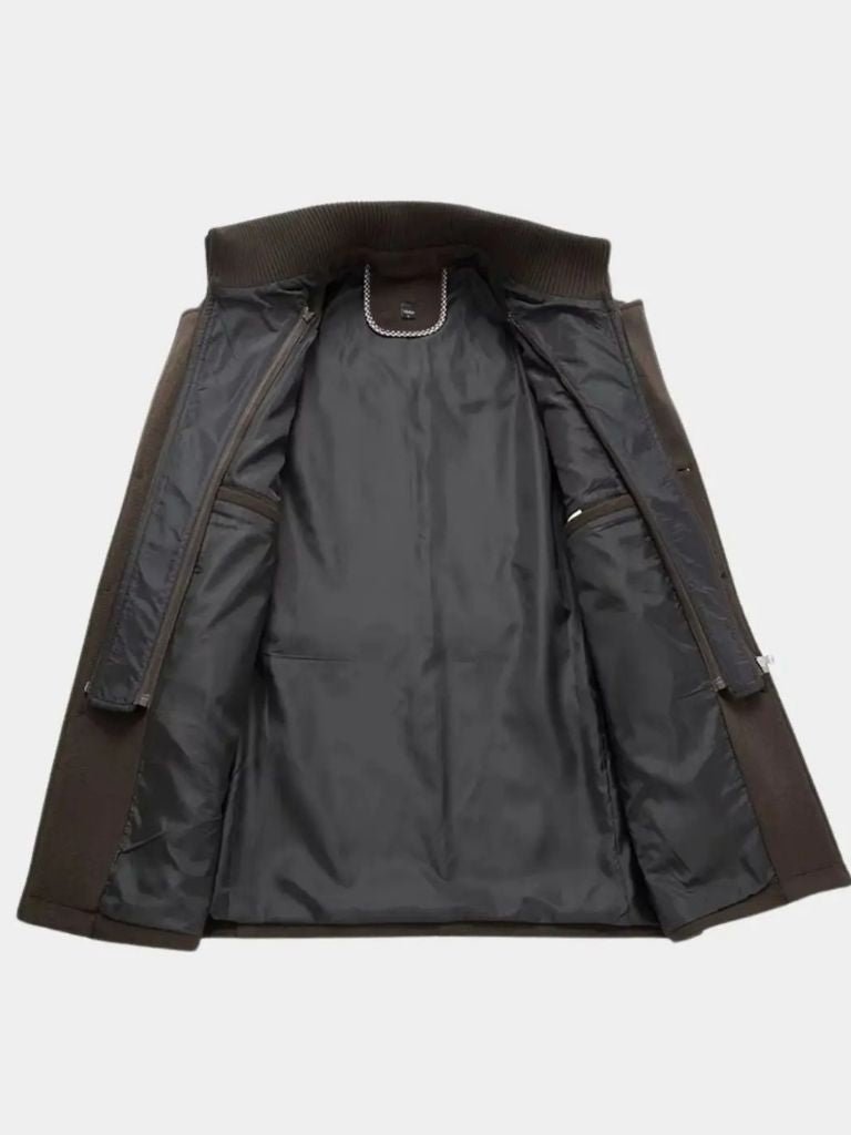 Aristocratische Zwarte Wol Overjas