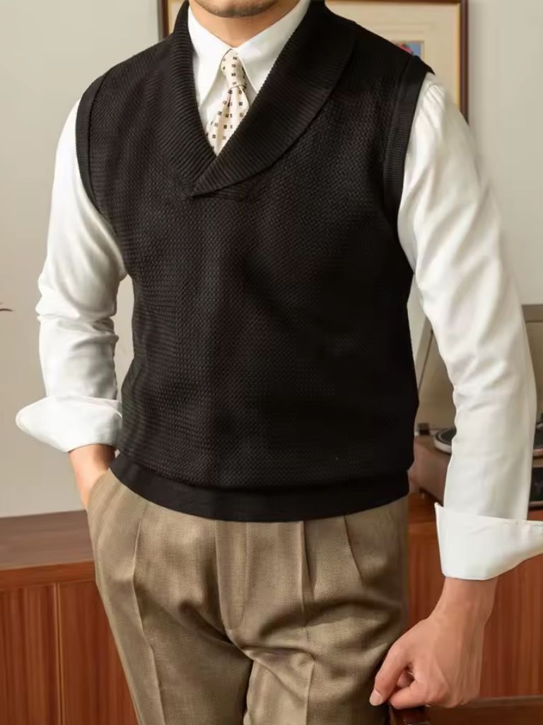 Britse Gebreide Vest