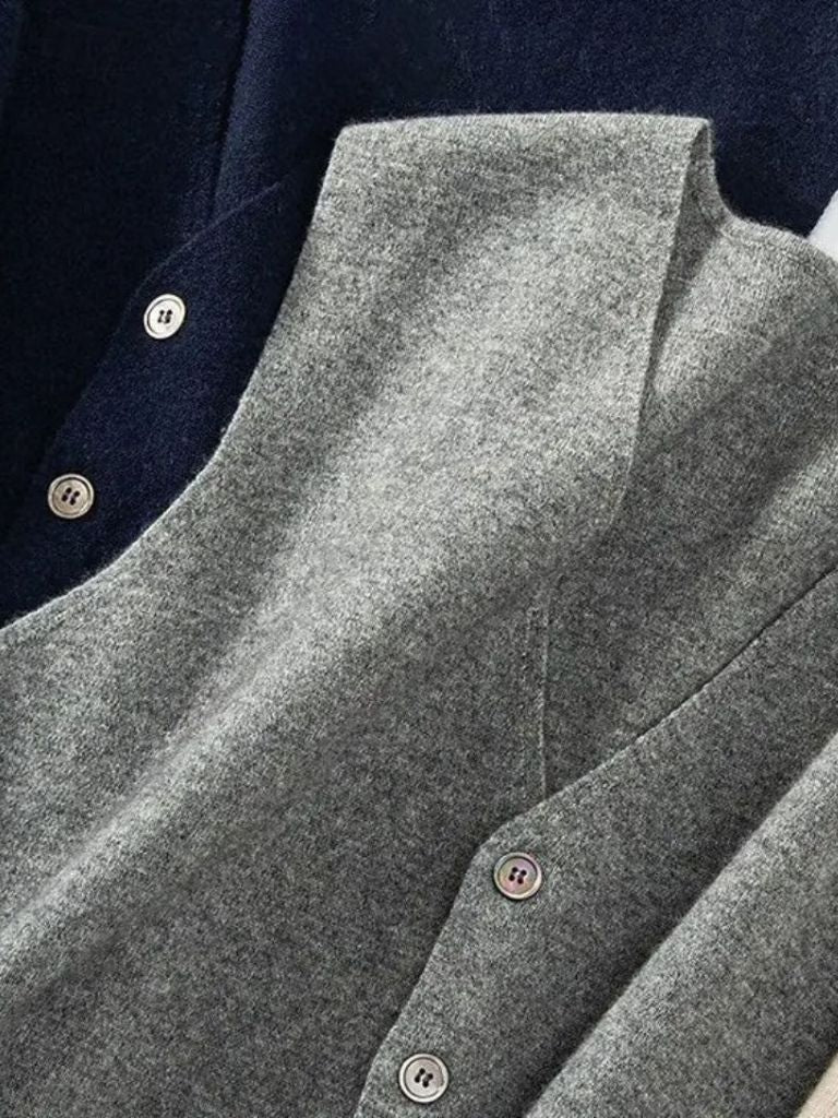 Cashmere Cardigan Vest