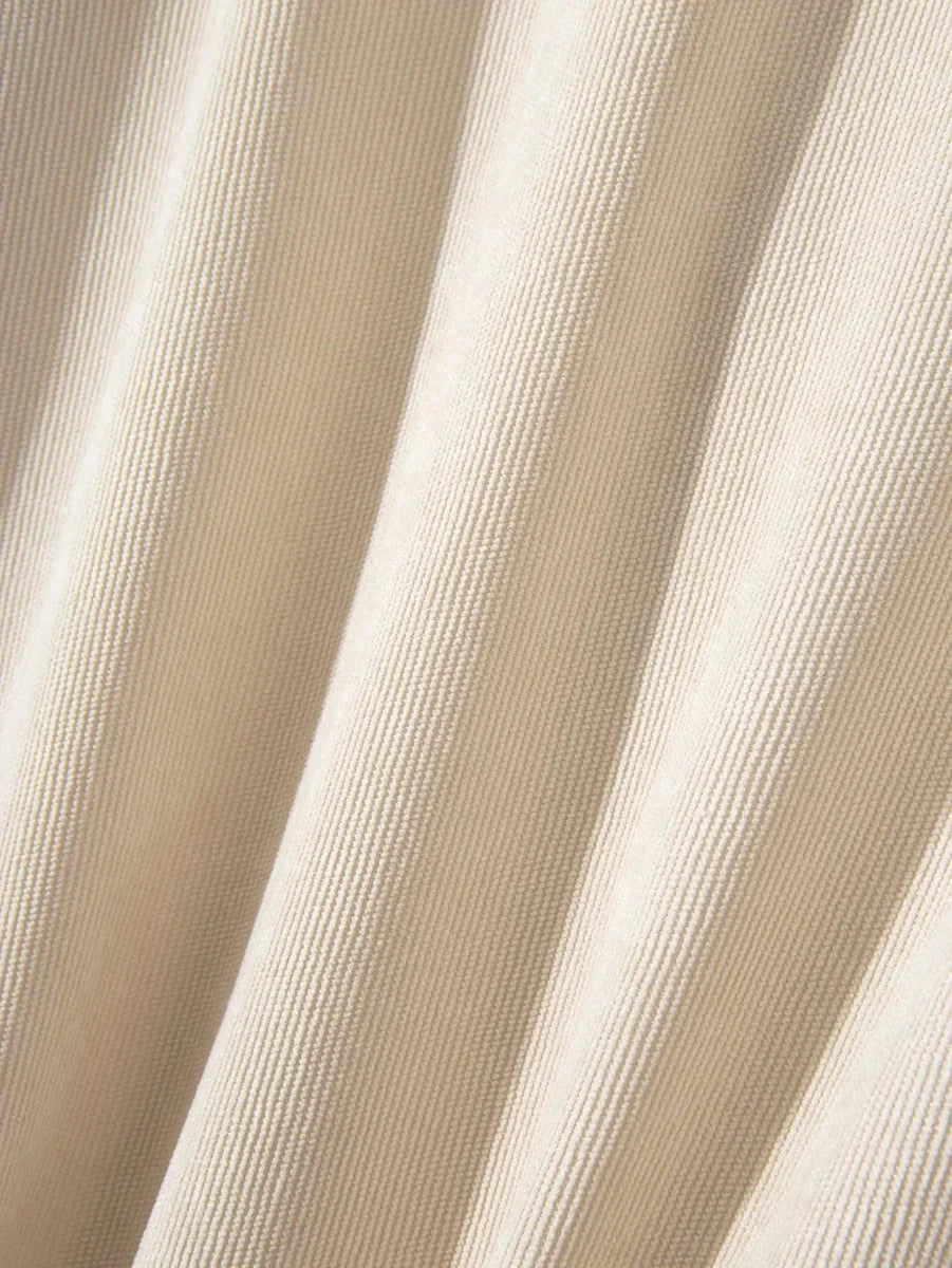 Casual Effen Corduroy Overhemd