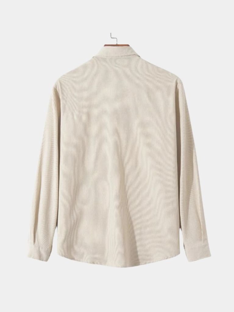 Casual Effen Corduroy Overhemd