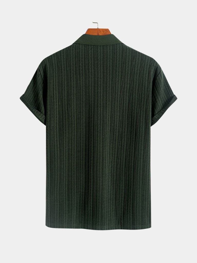 Cavalière Textured Quarter Zip Polo