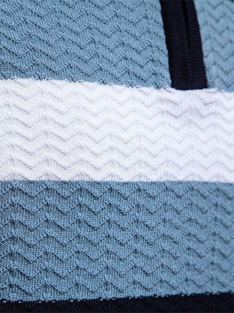 Classic Fit Quarter Zip Business Casual Korte Mouwen Polo